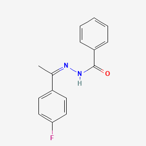 molecular formula C15H13FN2O B3842885 N-[(Z)-1-(4-fluorophenyl)ethylideneamino]benzamide 