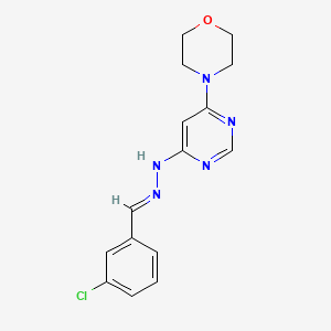 molecular formula C15H16ClN5O B3843247 N-[(E)-(3-chlorophenyl)methylideneamino]-6-morpholin-4-ylpyrimidin-4-amine 