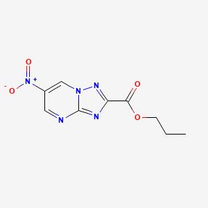 molecular formula C9H9N5O4 B3843669 Propyl 6-nitro-[1,2,4]triazolo[1,5-a]pyrimidine-2-carboxylate 