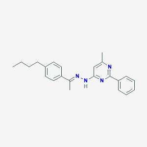 molecular formula C23H26N4 B3843825 N-[(E)-1-(4-butylphenyl)ethylideneamino]-6-methyl-2-phenylpyrimidin-4-amine 