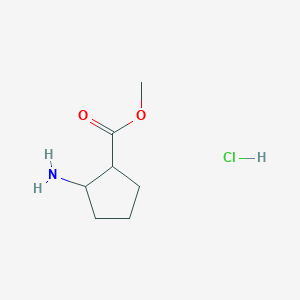 molecular formula C7H14ClNO2 B038439 Methyl cis-2-aminocyclopentanecarboxylate hydrochloride CAS No. 119993-55-4