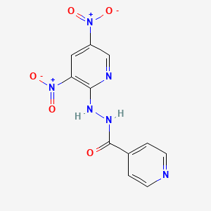 molecular formula C11H8N6O5 B3844100 N'-(3,5-dinitropyridin-2-yl)pyridine-4-carbohydrazide 