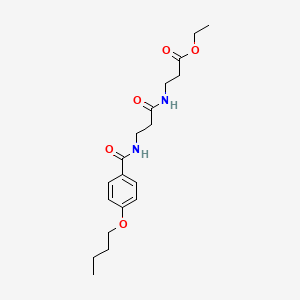 molecular formula C19H28N2O5 B3844123 Ethyl 3-[3-[(4-butoxybenzoyl)amino]propanoylamino]propanoate 