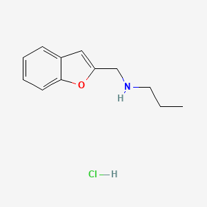 molecular formula C12H16ClNO B3844141 N-(1-benzofuran-2-ylmethyl)propan-1-amine;hydrochloride 