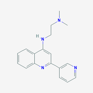 molecular formula C18H20N4 B3844210 N-[2-(Dimethylamino)ethyl]-2-(3-pyridyl)quinolin-4-amine CAS No. 133671-60-0