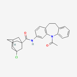 molecular formula C27H29ClN2O2 B3844241 N-(11-acetyl-5,6-dihydrobenzo[b][1]benzazepin-2-yl)-3-chloroadamantane-1-carboxamide 