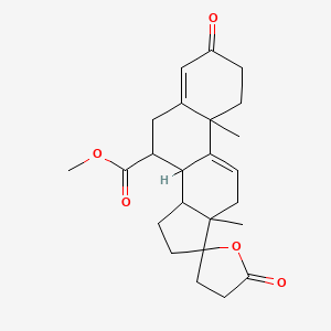 molecular formula C24H30O5 B3844322 methyl 10,13-dimethyl-3,5'-dioxospiro[2,6,7,8,12,14,15,16-octahydro-1H-cyclopenta[a]phenanthrene-17,2'-oxolane]-7-carboxylate 