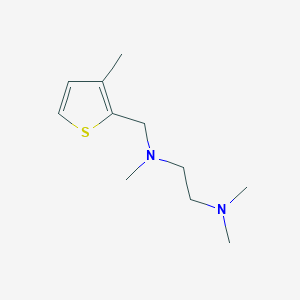 molecular formula C11H20N2S B3844341 N,N,N'-trimethyl-N'-[(3-methylthiophen-2-yl)methyl]ethane-1,2-diamine 