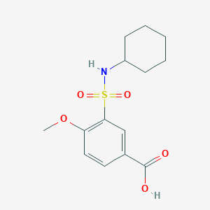 molecular formula C14H19NO5S B3844441 3-[(cyclohexylamino)sulfonyl]-4-methoxybenzoic acid 