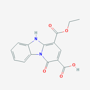 2-Carboxy-4-ethoxycarbonyl-1-oxo-1H,5H-pyrido(1,2-a)benzimidazole