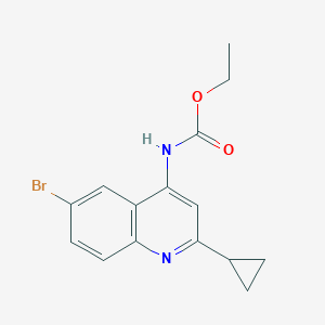 molecular formula C15H15BrN2O2 B3844634 ethyl (6-bromo-2-cyclopropyl-4-quinolinyl)carbamate 