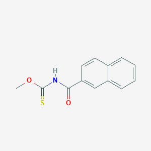molecular formula C13H11NO2S B3844642 O-methyl N-(naphthalene-2-carbonyl)carbamothioate 