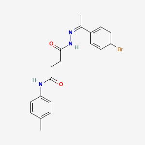molecular formula C19H20BrN3O2 B3844659 N'-[(Z)-1-(4-bromophenyl)ethylideneamino]-N-(4-methylphenyl)butanediamide 