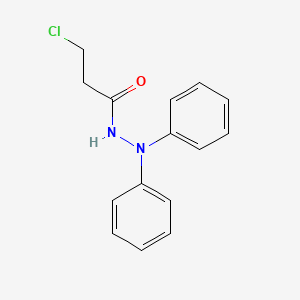 molecular formula C15H15ClN2O B3844667 3-chloro-N',N'-diphenylpropanehydrazide 