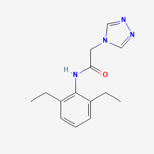 molecular formula C14H18N4O B3844685 N-(2,6-diethylphenyl)-2-(1,2,4-triazol-4-yl)acetamide 