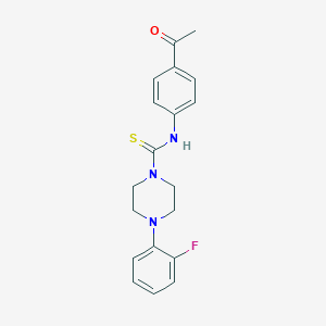molecular formula C19H20FN3OS B384473 N-(4-acetylphenyl)-4-(2-fluorophenyl)piperazine-1-carbothioamide 