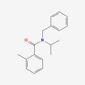molecular formula C18H21NO B3844882 N-benzyl-2-methyl-N-(propan-2-yl)benzamide 