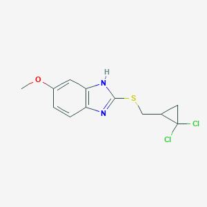B384501 2-{[(2,2-dichlorocyclopropyl)methyl]sulfanyl}-5-methoxy-1H-benzimidazole CAS No. 500276-77-7
