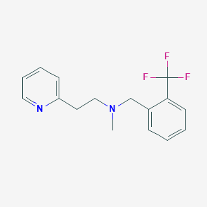 molecular formula C16H17F3N2 B3845010 N-methyl-2-(2-pyridinyl)-N-[2-(trifluoromethyl)benzyl]ethanamine 