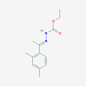molecular formula C13H18N2O2 B3845031 ethyl N-[(E)-1-(2,4-dimethylphenyl)ethylideneamino]carbamate 