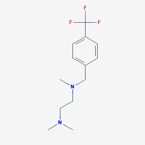 molecular formula C13H19F3N2 B3845193 N,N,N'-trimethyl-N'-[[4-(trifluoromethyl)phenyl]methyl]ethane-1,2-diamine 