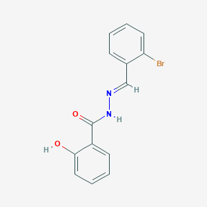 molecular formula C14H11BrN2O2 B3845209 N-[(E)-(2-bromophenyl)methylideneamino]-2-hydroxybenzamide 