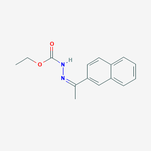 molecular formula C15H16N2O2 B3845262 ethyl N-[(Z)-1-naphthalen-2-ylethylideneamino]carbamate 