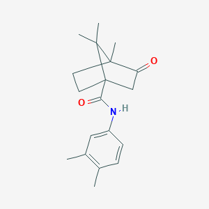 molecular formula C19H25NO2 B384536 N-(3,4-dimethylphenyl)-4,7,7-trimethyl-3-oxobicyclo[2.2.1]heptane-1-carboxamide 