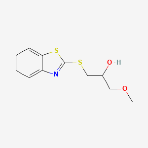 molecular formula C11H13NO2S2 B3845409 1-(1,3-benzothiazol-2-ylsulfanyl)-3-methoxypropan-2-ol 