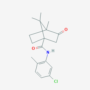 molecular formula C18H22ClNO2 B384543 N-(5-chloro-2-methylphenyl)-4,7,7-trimethyl-3-oxobicyclo[2.2.1]heptane-1-carboxamide CAS No. 618403-22-8