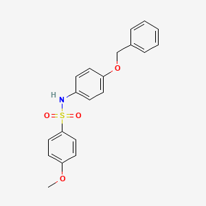 molecular formula C20H19NO4S B3845486 N-[4-(BENZYLOXY)PHENYL]-4-METHOXYBENZENE-1-SULFONAMIDE 