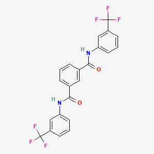 molecular formula C22H14F6N2O2 B3845557 N,N'-bis[3-(trifluoromethyl)phenyl]benzene-1,3-dicarboxamide 