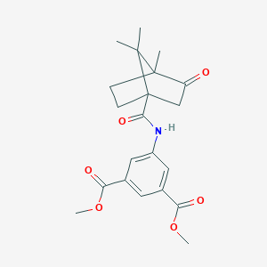 molecular formula C21H25NO6 B384565 Dimethyl 5-{[(4,7,7-trimethyl-3-oxobicyclo[2.2.1]hept-1-yl)carbonyl]amino}benzene-1,3-dicarboxylate CAS No. 618403-30-8
