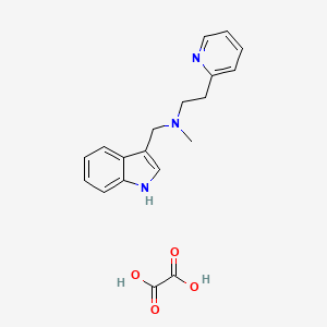 molecular formula C19H21N3O4 B3845653 N-(1H-indol-3-ylmethyl)-N-methyl-2-pyridin-2-ylethanamine;oxalic acid 