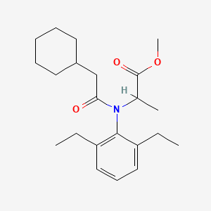 molecular formula C22H33NO3 B3845836 methyl 2-(N-(2-cyclohexylacetyl)-2,6-diethylanilino)propanoate 