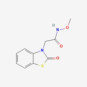 molecular formula C10H10N2O3S B3845906 N-methoxy-2-(2-oxo-1,3-benzothiazol-3-yl)acetamide 
