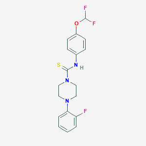 B384593 N-[4-(difluoromethoxy)phenyl]-4-(2-fluorophenyl)piperazine-1-carbothioamide CAS No. 398996-29-7