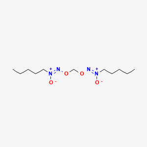 molecular formula C11H24N4O4 B3846067 (Z)-oxido-[[(Z)-[oxido(pentyl)azaniumylidene]amino]oxymethoxyimino]-pentylazanium 