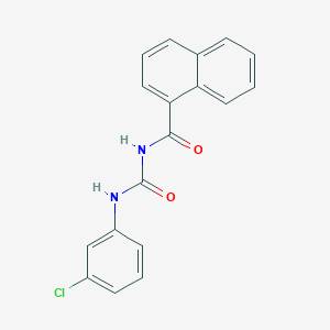 molecular formula C18H13ClN2O2 B3846070 N-[(3-chlorophenyl)carbamoyl]naphthalene-1-carboxamide 