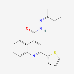 molecular formula C18H17N3OS B3846082 N-[(Z)-butan-2-ylideneamino]-2-thiophen-2-ylquinoline-4-carboxamide 