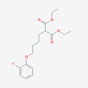 molecular formula C17H23FO5 B3846303 Diethyl 2-[4-(2-fluorophenoxy)butyl]propanedioate 