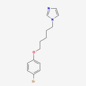 molecular formula C14H17BrN2O B3846347 1-[5-(4-Bromophenoxy)pentyl]imidazole 