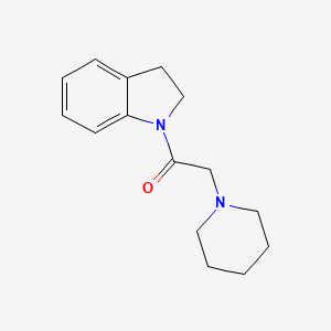 molecular formula C15H20N2O B3846449 Indoline, 1-piperidinoacetyl- CAS No. 56533-61-0