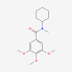 molecular formula C17H25NO4 B3846504 BENZAMIDE,N-CYCLOHEXYL-3,4,5-TRIMETHOXY-N-METHYL- CAS No. 74889-46-6