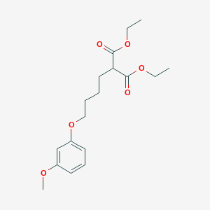 molecular formula C18H26O6 B3846630 Diethyl 2-[4-(3-methoxyphenoxy)butyl]propanedioate 