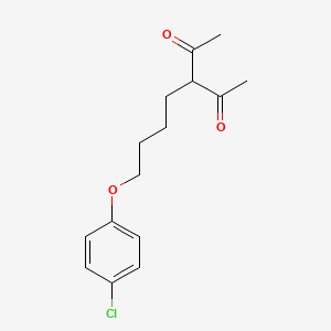 molecular formula C15H19ClO3 B3846772 3-[4-(4-Chlorophenoxy)butyl]pentane-2,4-dione 