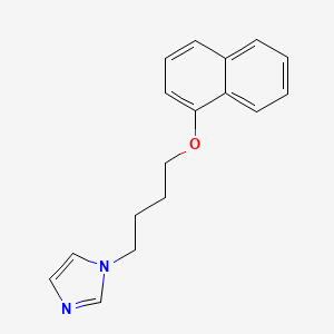 molecular formula C17H18N2O B3846777 1-(4-Naphthalen-1-yloxybutyl)imidazole 