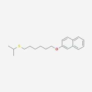 molecular formula C19H26OS B3846856 2-(6-Propan-2-ylsulfanylhexoxy)naphthalene 