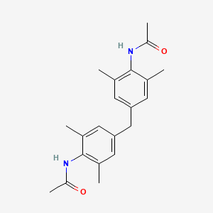 molecular formula C21H26N2O2 B3846881 N-[4-[(4-acetamido-3,5-dimethylphenyl)methyl]-2,6-dimethylphenyl]acetamide 