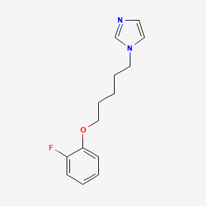 molecular formula C14H17FN2O B3846959 1-[5-(2-Fluorophenoxy)pentyl]imidazole 